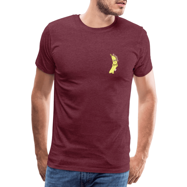 BraNana - Premium Herre T-shirt - Herre premium T-shirt - bordeaux meleret - Dajlig.dk