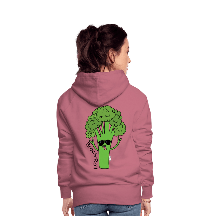 Broc'n'Roll - Dame Hættetrøje - Dame Premium hættetrøje - rødviolet - Dajlig