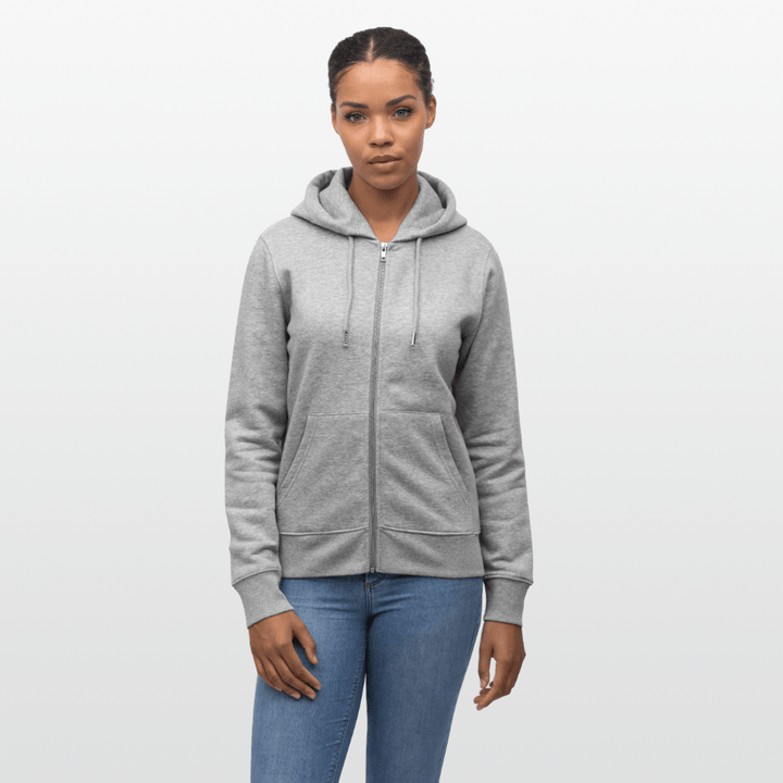 Broc'n'Roll - Kraftig Unisex Hættetrøje m. lynlås - Stanley/Stella økologisk unisex - hættejakke CULTIVATOR - khaki - Dajlig.dk