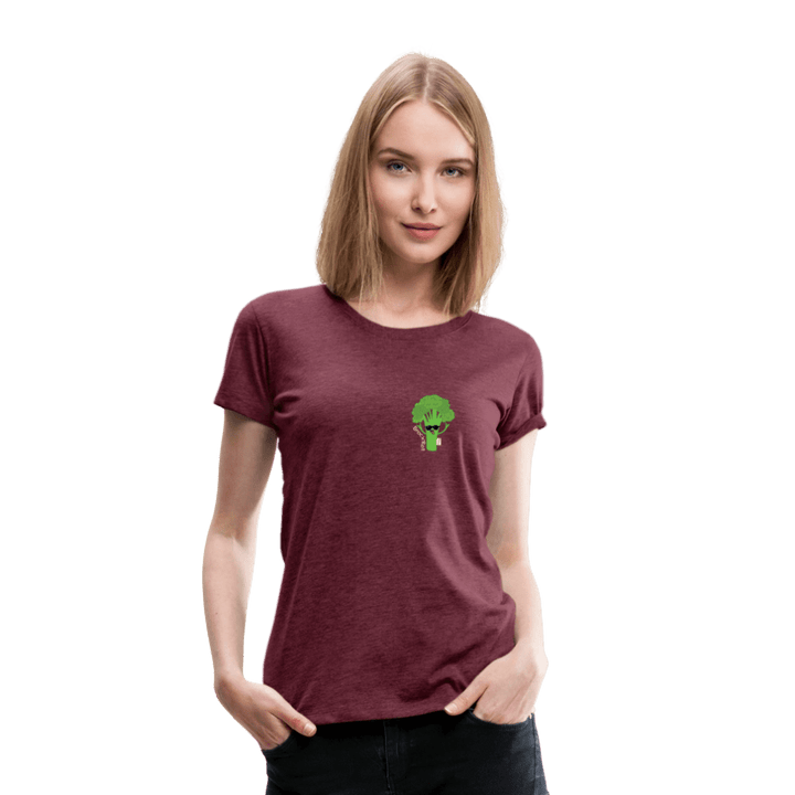 Broc'n'Roll - Premium Dame T-shirt - Dame premium T-shirt - bordeaux meleret - Dajlig.dk