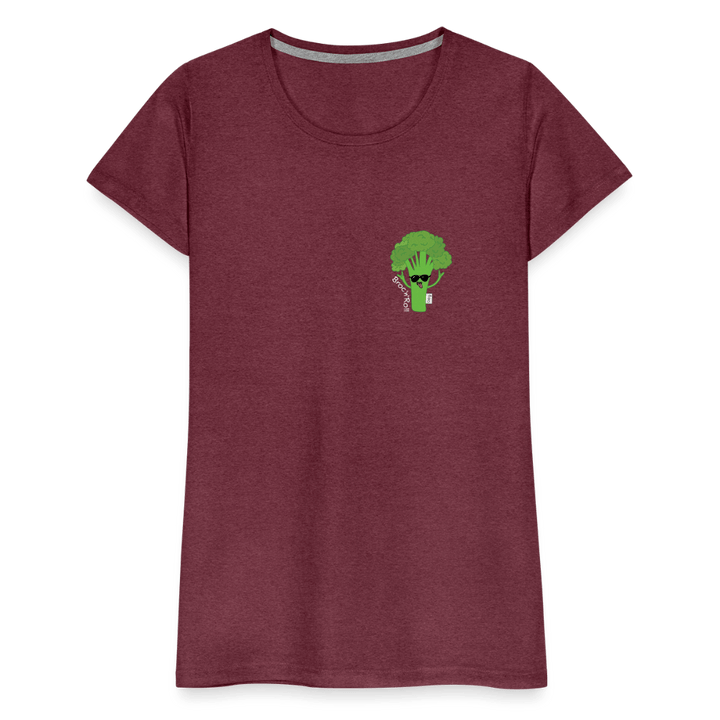 Broc'n'Roll - Premium Dame T-shirt - Dame premium T-shirt - bordeaux meleret - Dajlig.dk