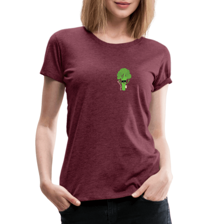 Broc'n'Roll - Premium Dame T-shirt - Dame premium T-shirt - bordeaux meleret - Dajlig