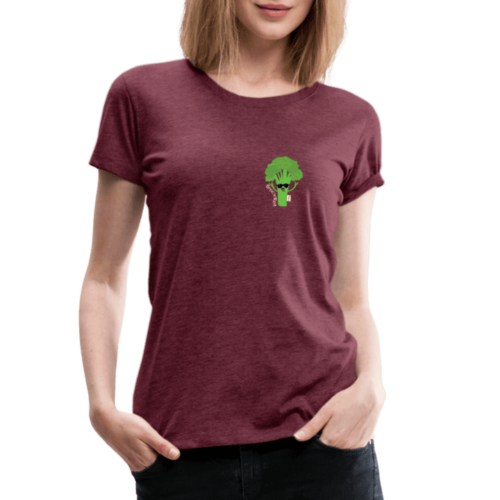 Broc'n'Roll - Premium Dame T-shirt - Dame premium T-shirt - bordeaux meleret - Dajlig.dk