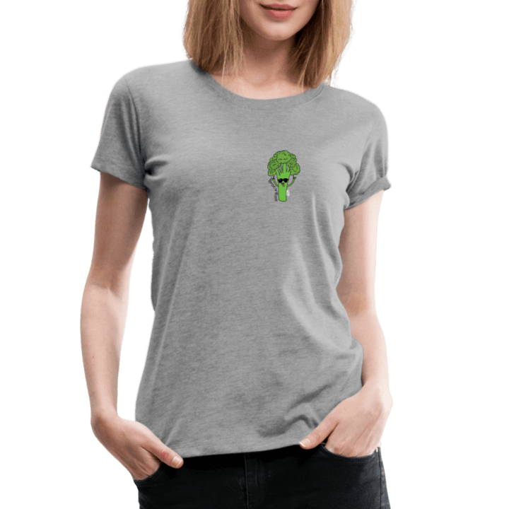 Broc'n'Roll - Premium Dame T-shirt - Dame premium T-shirt - grå meleret - Dajlig