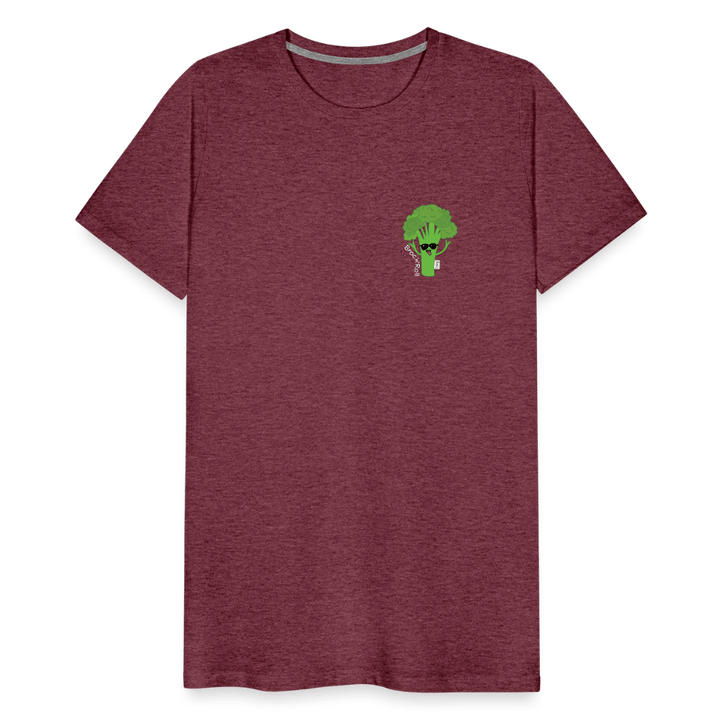 Broc'n'Roll - Premium Herre T-shirt - Herre premium T-shirt - bordeaux meleret - Dajlig.dk