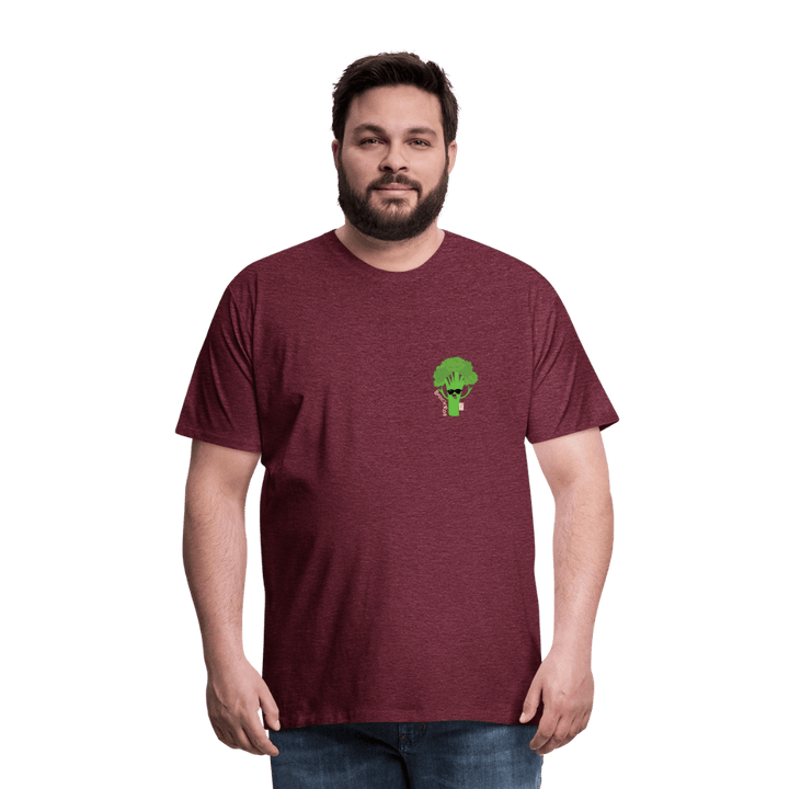 Broc'n'Roll - Premium Herre T-shirt - Herre premium T-shirt - bordeaux meleret - Dajlig.dk