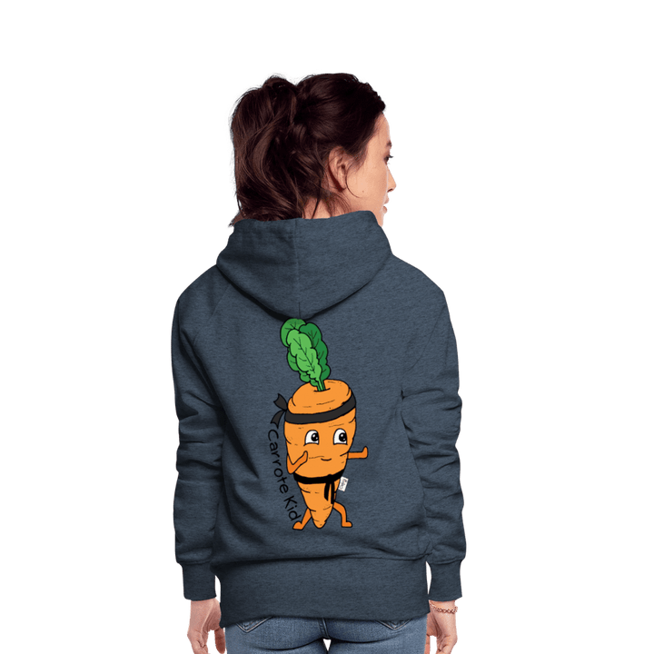 Carrote Kid - Dame Hættetrøje - Dame Premium hættetrøje - jeansblå - Dajlig