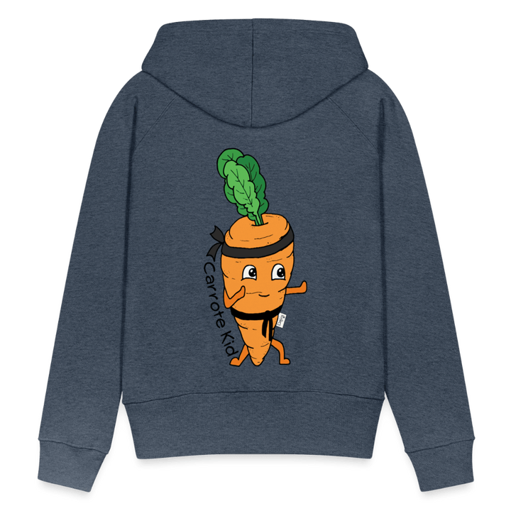 Carrote Kid - Dame Hættetrøje - Dame Premium hættetrøje - jeansblå - Dajlig