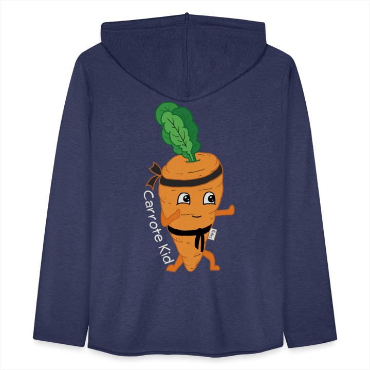 Carrote Kid - Let Unisex Hættetrøje - Let sweatshirt med hætte, unisex - marineblå meleret - Dajlig.dk