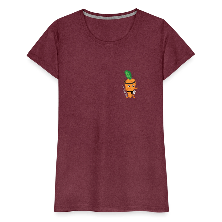 Carrote Kid - Premium Dame T-shirt - Dame premium T-shirt - bordeaux meleret - Dajlig.dk