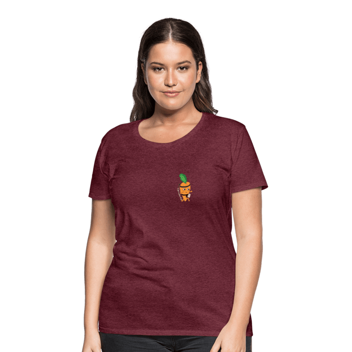 Carrote Kid - Premium Dame T-shirt - Dame premium T-shirt - bordeaux meleret - Dajlig.dk