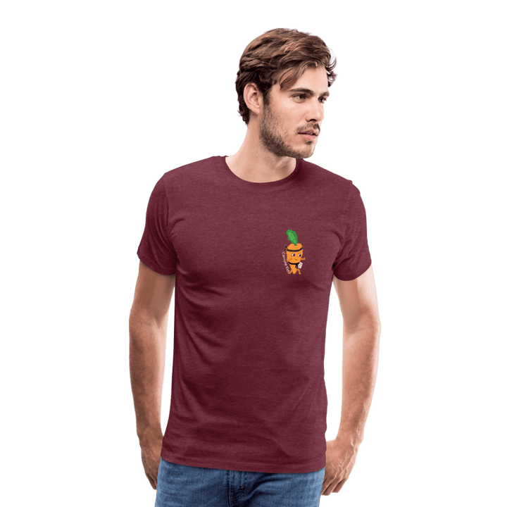 Carrote Kid - Premium Herre T-shirt - Herre premium T-shirt - bordeaux meleret - Dajlig.dk