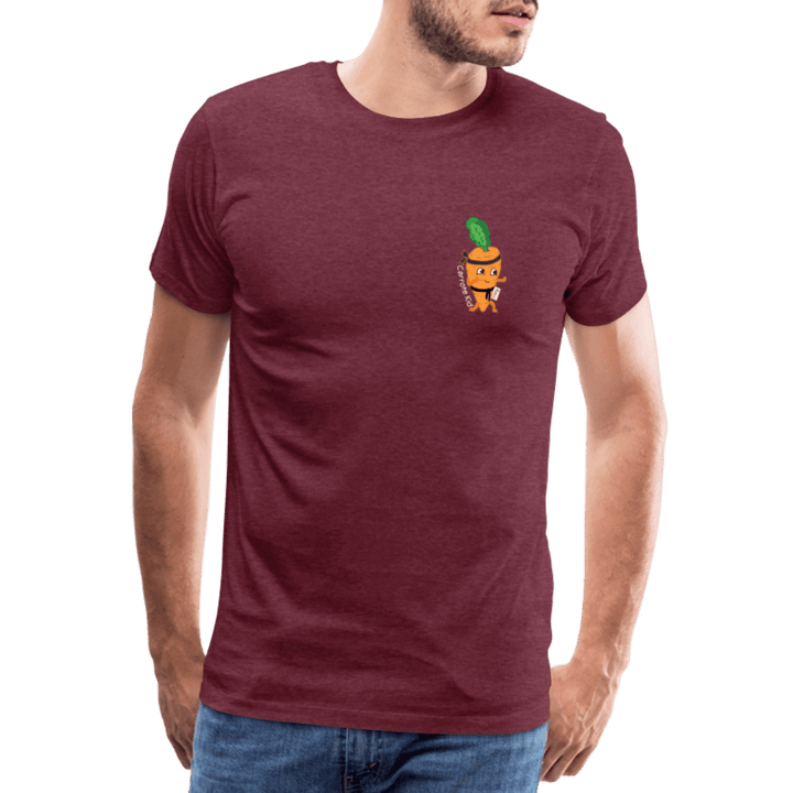 Carrote Kid - Premium Herre T-shirt - Herre premium T-shirt - bordeaux meleret - Dajlig.dk