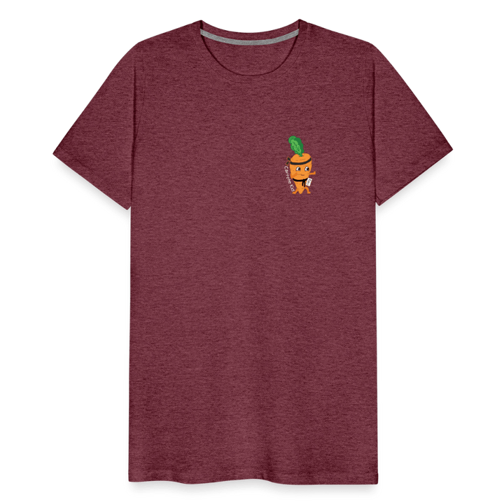 Carrote Kid - Premium Herre T-shirt - Herre premium T-shirt - bordeaux meleret - Dajlig.dk