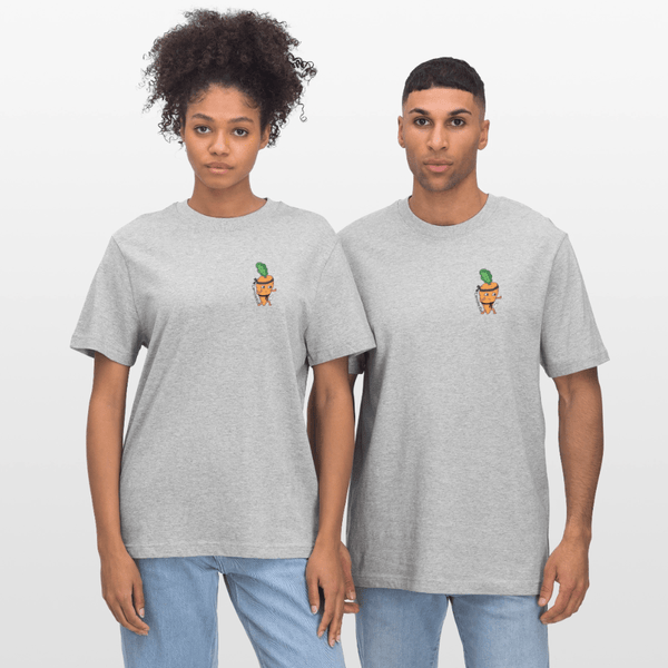 Carrote Kid - Unisex T-shirt - Stanley/Stella Relaxed Fit økologisk unisex - T-shirt Sparker - hvid grå - Dajlig