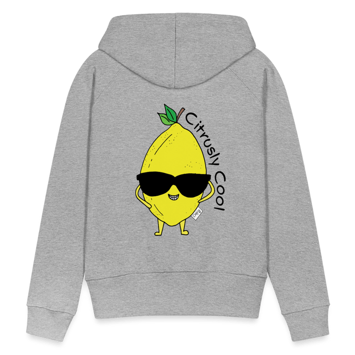 Citrusly Cool - Dame Hættetrøje - Dame Premium hættetrøje - grå meleret - Dajlig