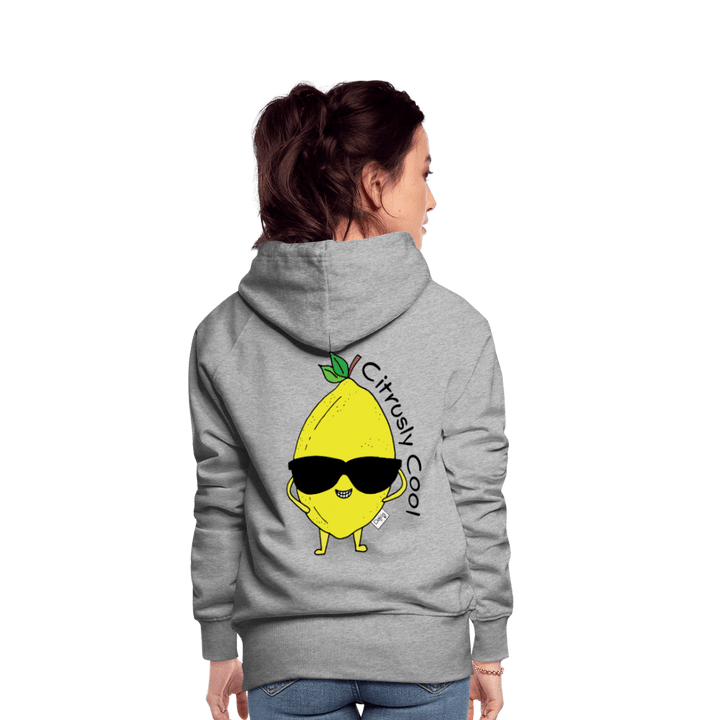 Citrusly Cool - Dame Hættetrøje - Dame Premium hættetrøje - grå meleret - Dajlig