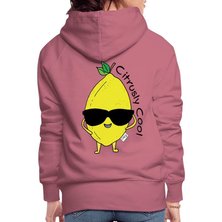 Citrusly Cool - Dame Hættetrøje - Dame Premium hættetrøje - rødviolet - Dajlig