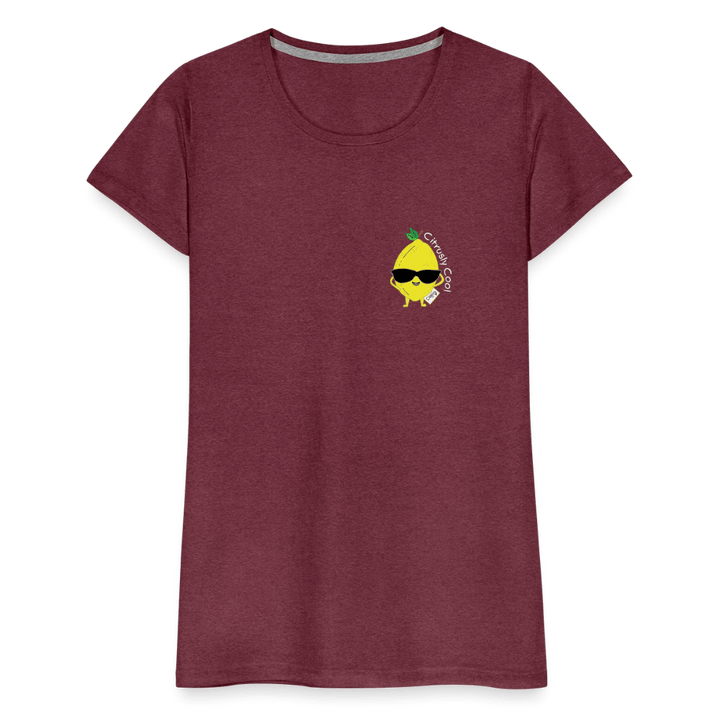 Citrusly Cool - Premium Dame T-shirt - Dame premium T-shirt - bordeaux meleret - Dajlig.dk