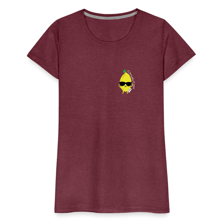 Citrusly Cool - Premium Dame T-shirt - Dame premium T-shirt - bordeaux meleret - Dajlig