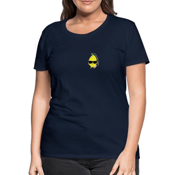 Citrusly Cool - Premium Dame T-shirt - Dame premium T-shirt - marineblå - Dajlig