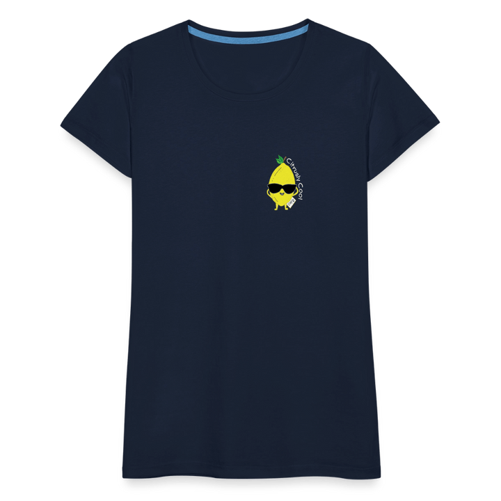 Citrusly Cool - Premium Dame T-shirt - Dame premium T-shirt - marineblå - Dajlig