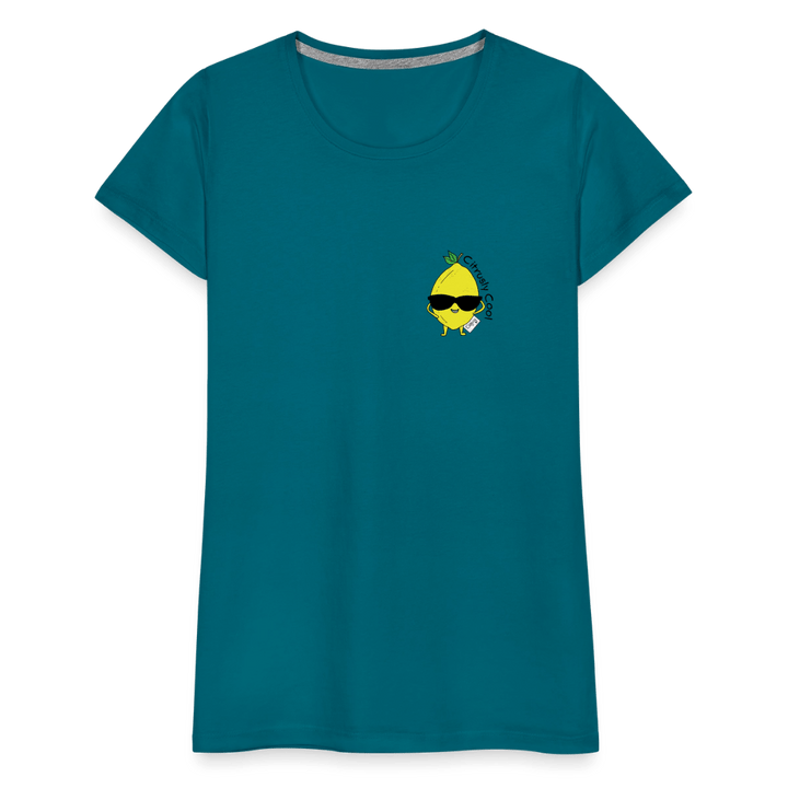 Citrusly Cool - Premium Dame T-shirt - Dame premium T-shirt - marineblå - Dajlig.dk