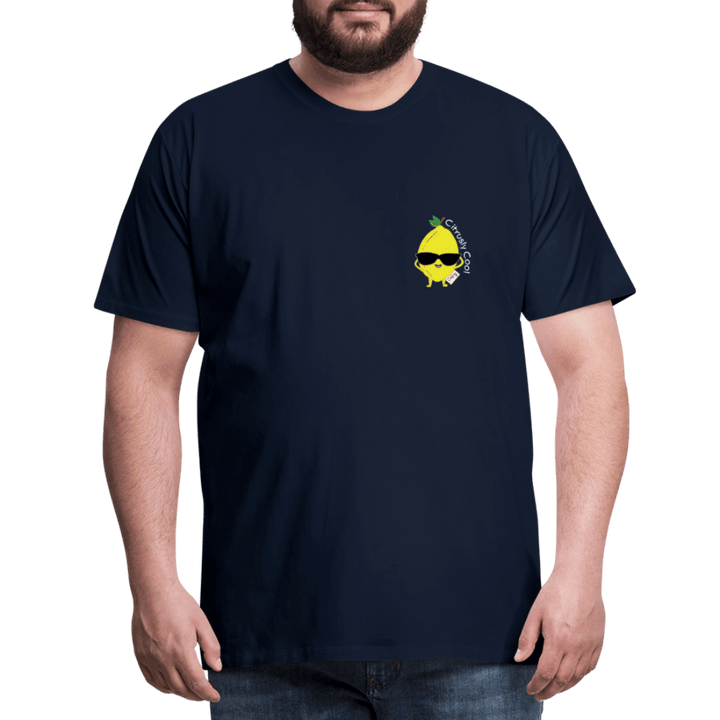 Citrusly Cool - Premium Herre T-shirt - Herre premium T-shirt - marineblå - Dajlig.dk