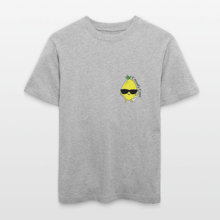 Citrusly Cool - Unisex T-shirt - Stanley/Stella Relaxed Fit økologisk unisex - T-shirt Sparker - grå meleret - Dajlig.dk