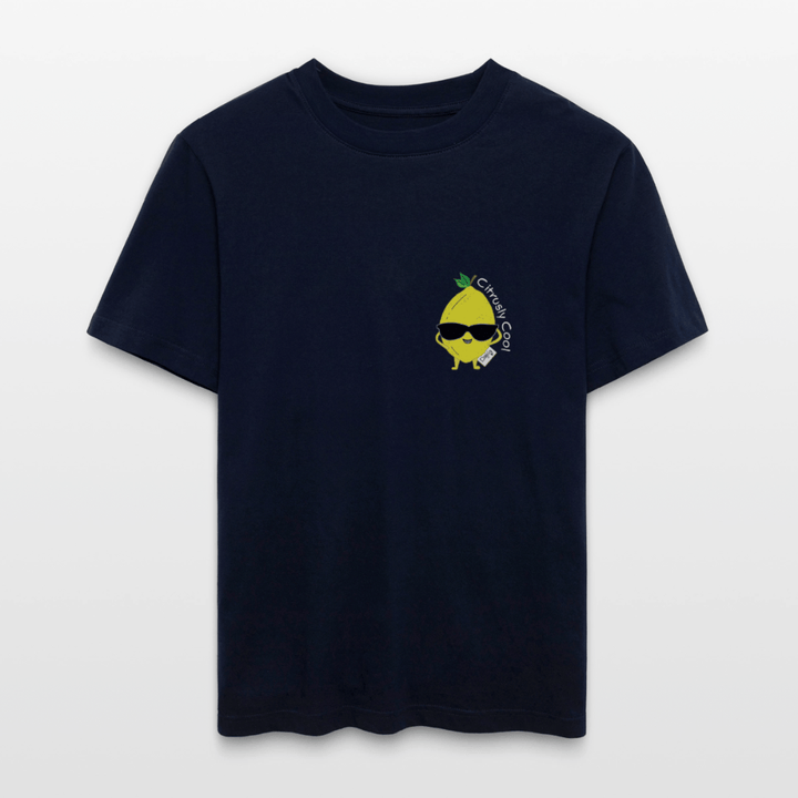 Citrusly Cool - Unisex T-shirt - Stanley/Stella Relaxed Fit økologisk unisex - T-shirt Sparker - navy - Dajlig.dk