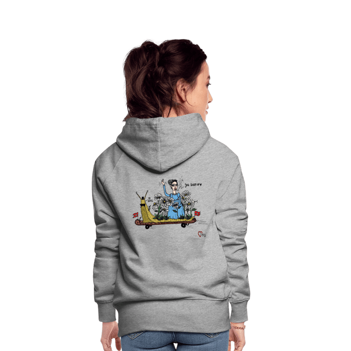Daisy Me Rollin' Snegl - Dame Hættetrøje - Dame Premium hættetrøje - grå meleret - Dajlig