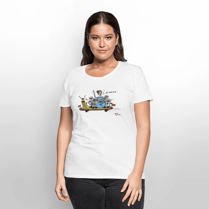 Daisy Me Rollin' Snegl - Eksklusiv Dame T-shirt - Dame premium T-shirt - hvid - Dajlig