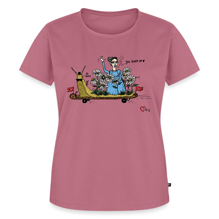 Daisy Me Rollin' Snegl - Eksklusiv Dame T-shirt - Dame premium T-shirt - mauve - Dajlig