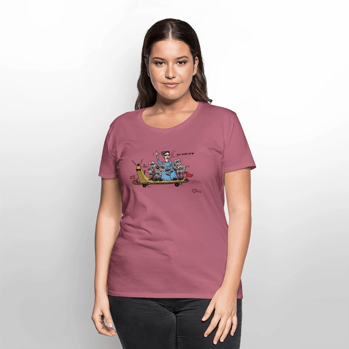 Daisy Me Rollin' Snegl - Eksklusiv Dame T-shirt - Dame premium T-shirt - mauve - Dajlig