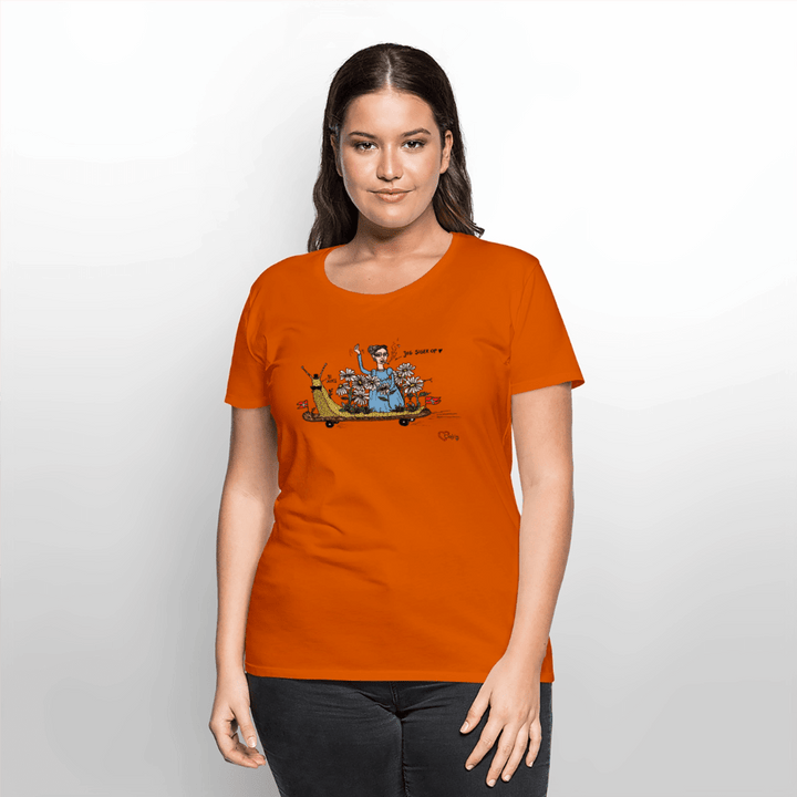 Daisy Me Rollin' Snegl - Eksklusiv Dame T-shirt - Dame premium T-shirt - orange - Dajlig