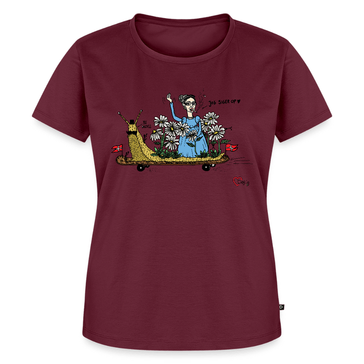 Daisy Me Rollin' Snegl - Eksklusiv Dame T-shirt - Dame premium T-shirt - vinrød - Dajlig