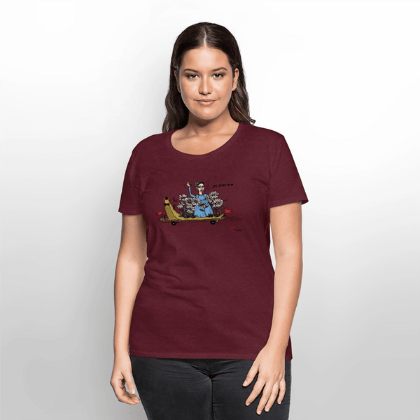 Daisy Me Rollin' Snegl - Eksklusiv Dame T-shirt - Dame premium T-shirt - vinrød - Dajlig