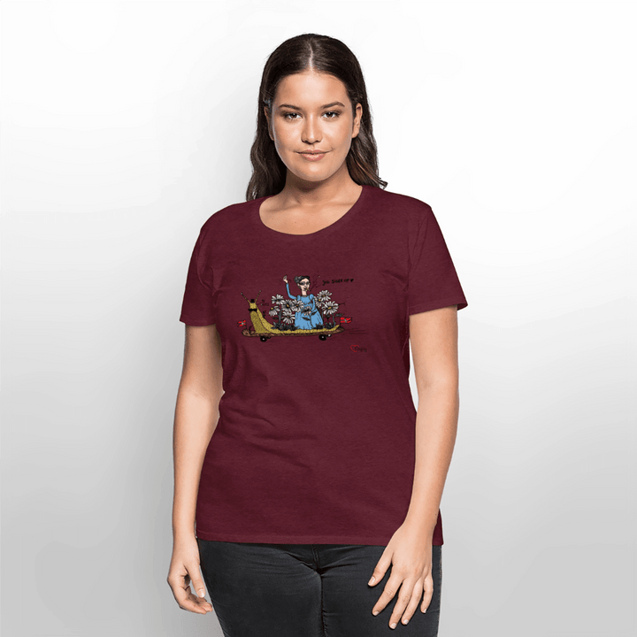 Daisy Me Rollin' Snegl - Eksklusiv Dame T-shirt - Dame premium T-shirt - vinrød - Dajlig