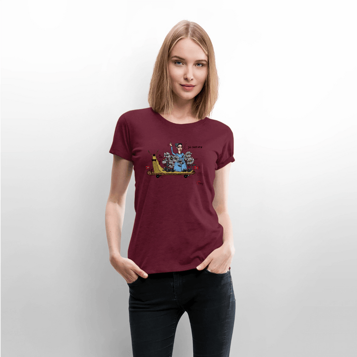 Daisy Me Rollin' Snegl - Eksklusiv Dame T-shirt - Dame premium T-shirt - vinrød - Dajlig