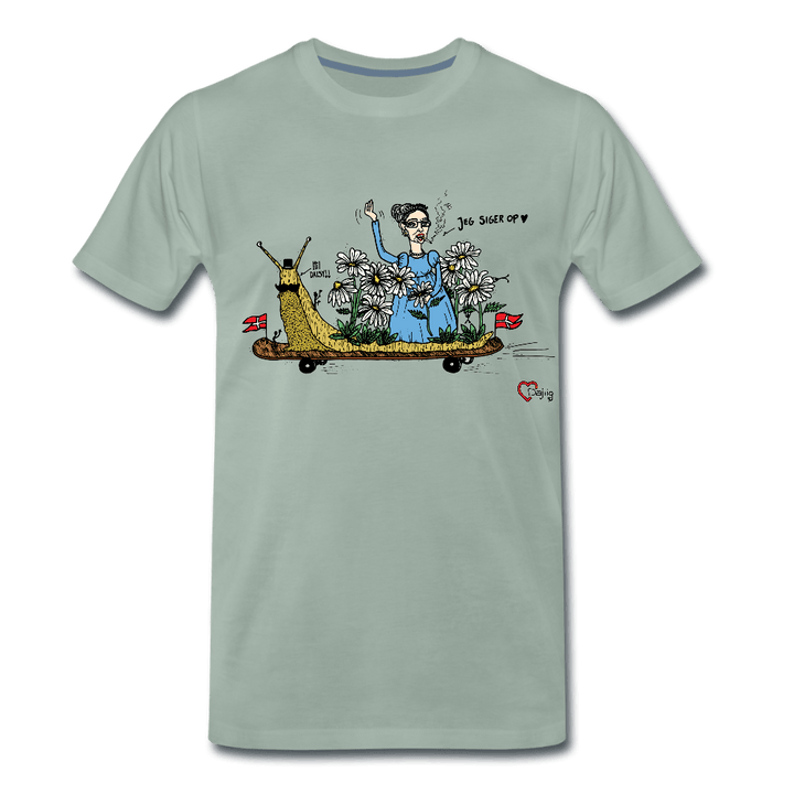 Daisy Me Rollin' Snegl - Eksklusiv Herre T-shirt - Herre premium T-shirt - grågrøn - Dajlig