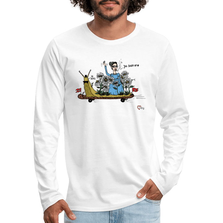 Daisy Me Rollin' Snegl - Herre langærmet trøje - Premium langærmet Herre - T-shirt - hvid - Dajlig