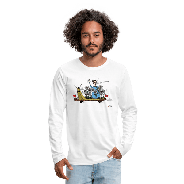 Daisy Me Rollin' Snegl - Herre langærmet trøje - Premium langærmet Herre - T-shirt - hvid - Dajlig