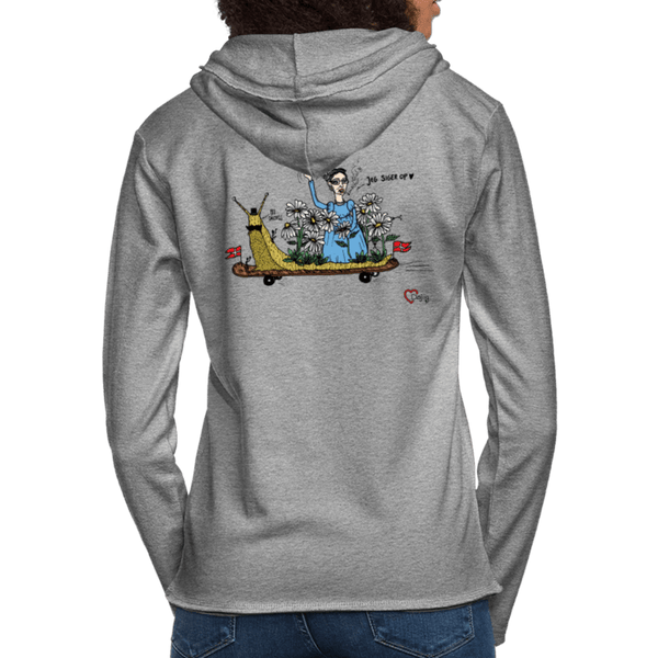 Daisy Me Rollin' Snegl - Let Unisex hættetrøje - Let sweatshirt med hætte, unisex - grå meleret - Dajlig