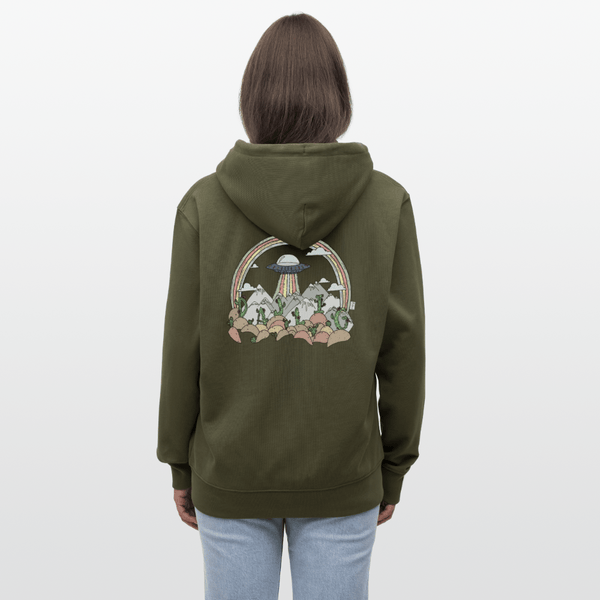 Dajlig Desert - Kraftig Unisex Hættetrøje m. lynlås - Stanley/Stella økologisk unisex - hættejakke CULTIVATOR - khaki - Dajlig