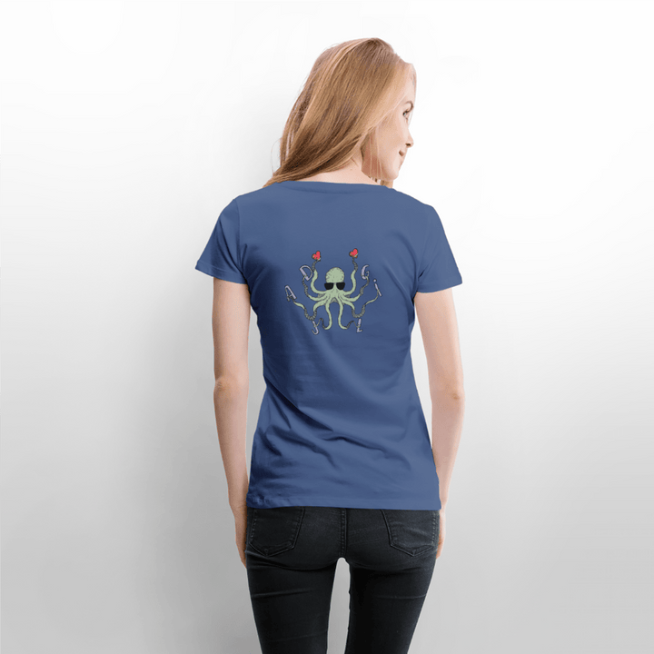 Dajlig Sprutten - Eksklusiv Dame T-shirt - Dame premium T-shirt - dueblå - Dajlig
