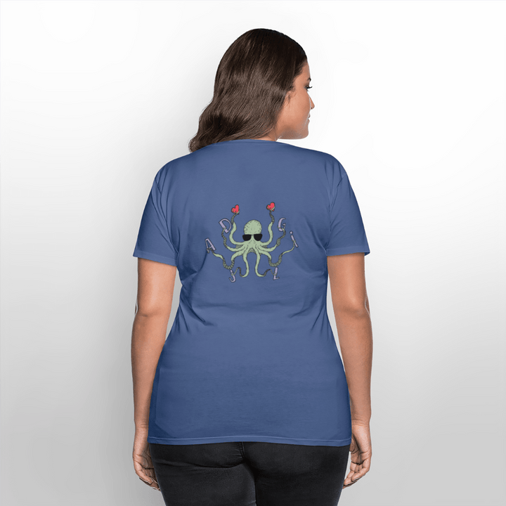 Dajlig Sprutten - Eksklusiv Dame T-shirt - Dame premium T-shirt - dueblå - Dajlig