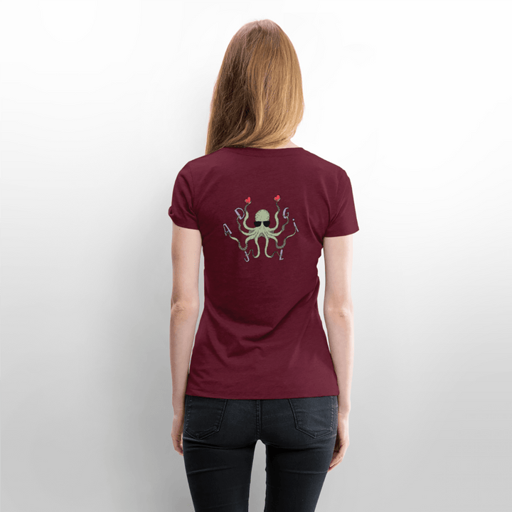 Dajlig Sprutten - Eksklusiv Dame T-shirt - Dame premium T-shirt - vinrød - Dajlig