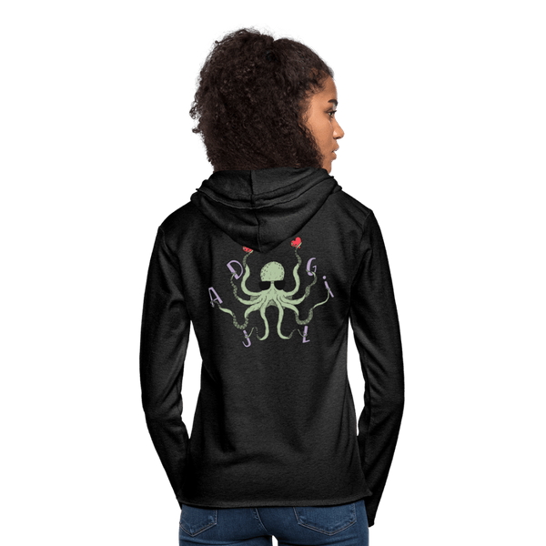 Dajlig Sprutten - Let Unisex Hættetrøje - Let sweatshirt med hætte, unisex - marineblå meleret - Dajlig