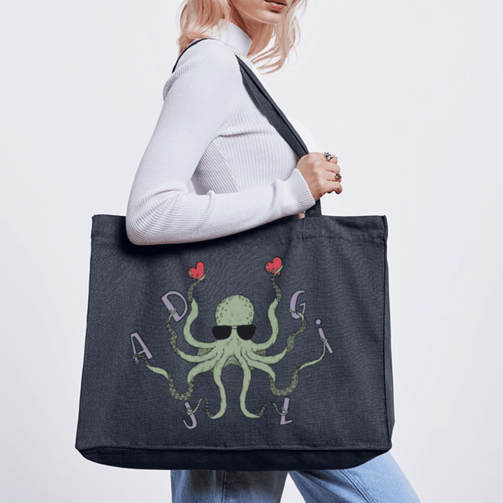 Dajlig Sprutten - Stor Kraftig mulepose i genbrugsstof - Stanley/Stella recycled shopping bag - dybblå - Dajlig