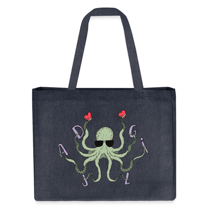 Dajlig Sprutten - Stor Kraftig mulepose i genbrugsstof - Stanley/Stella recycled shopping bag - dybblå - Dajlig